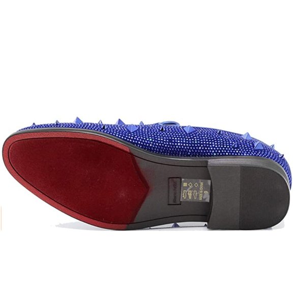 Men's Vintage Spike Dress Loafers Slip On Fashion Shoes Classic Tuxedo Dress 24s - Picture 7 of 7